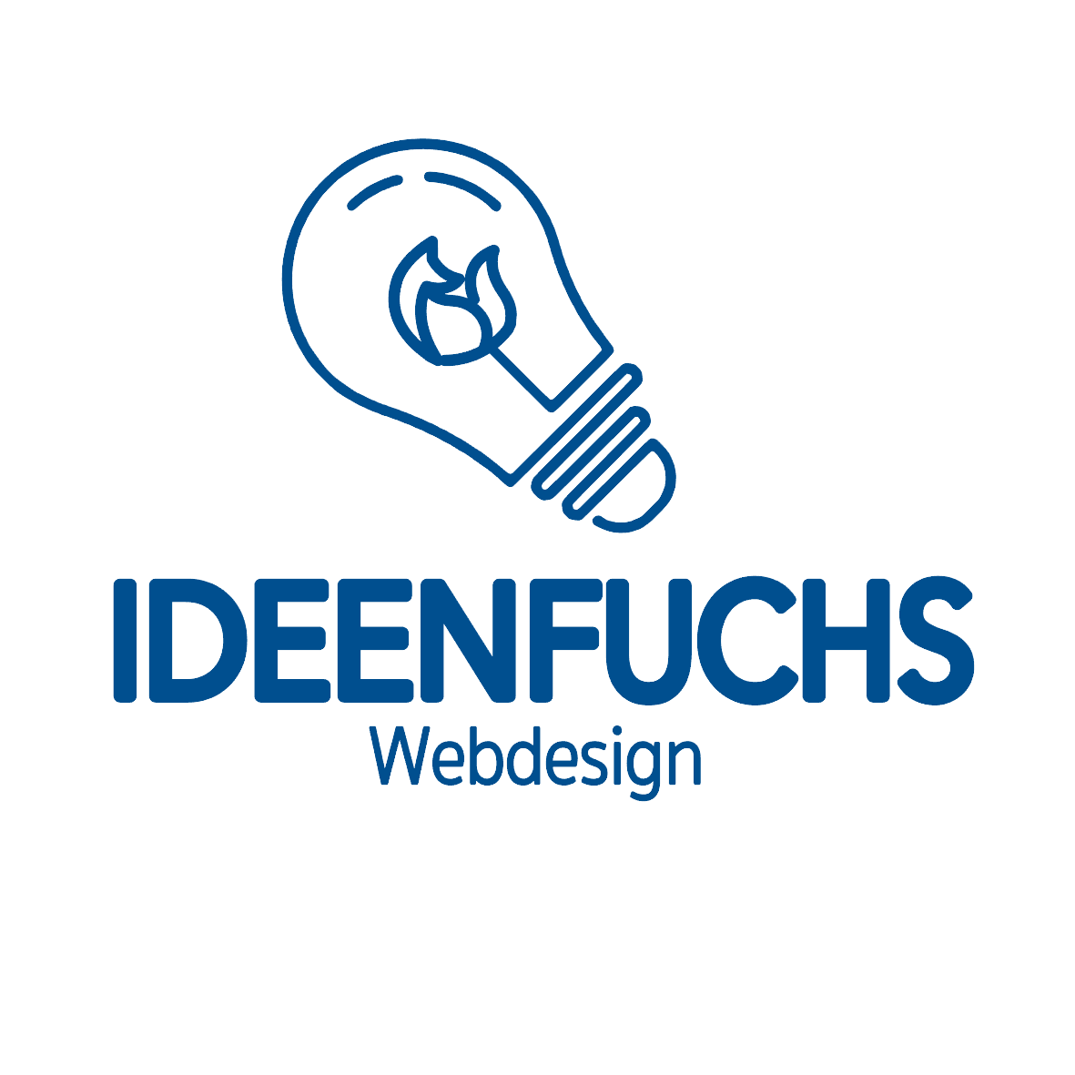 ideenfuchs_blau_neu Logo Ideenfuchs Webdesign in pink rot